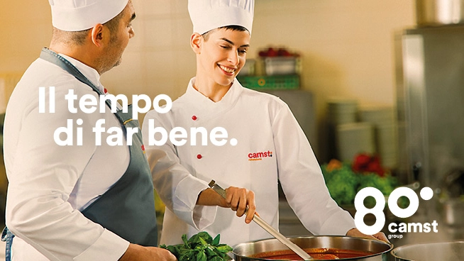 Camst group compie 80 anni: “il tempo di far bene” innovazione, per un futuro sostenibile Camst group compie 80 anni: “il tempo di far bene” innovazione, per un futuro sostenibile