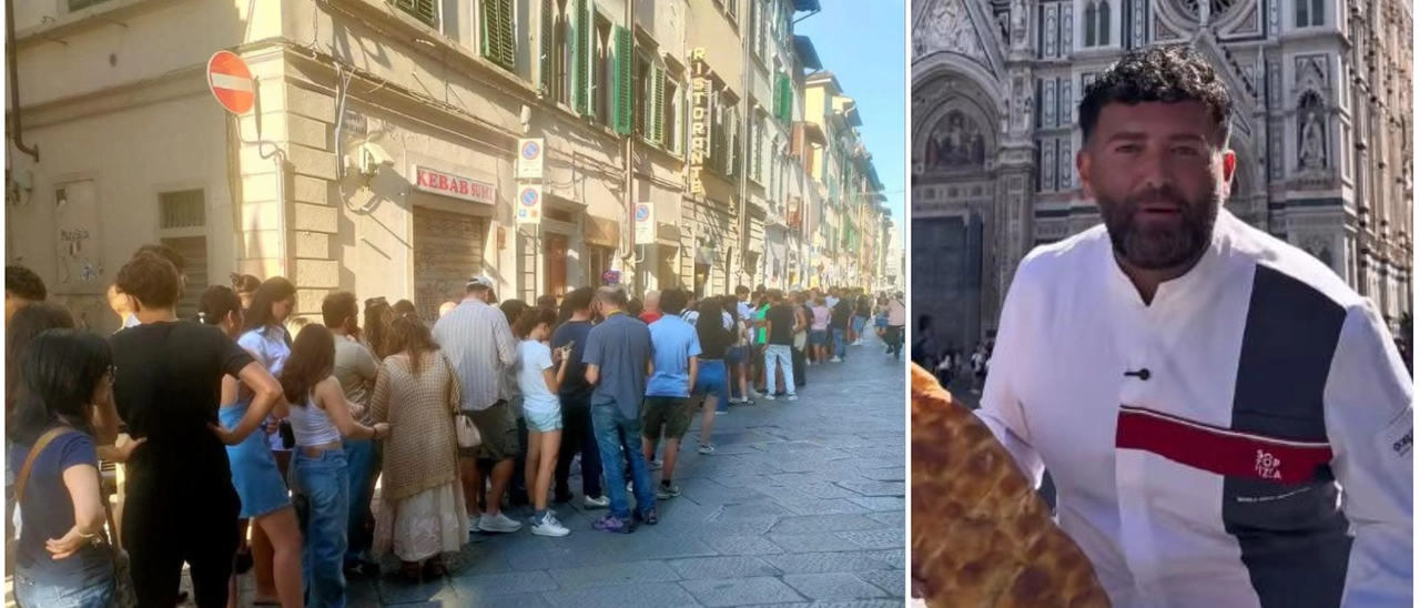 Un guru della pizza apre a Firenze e in via Ghibellina la coda è clamorosa