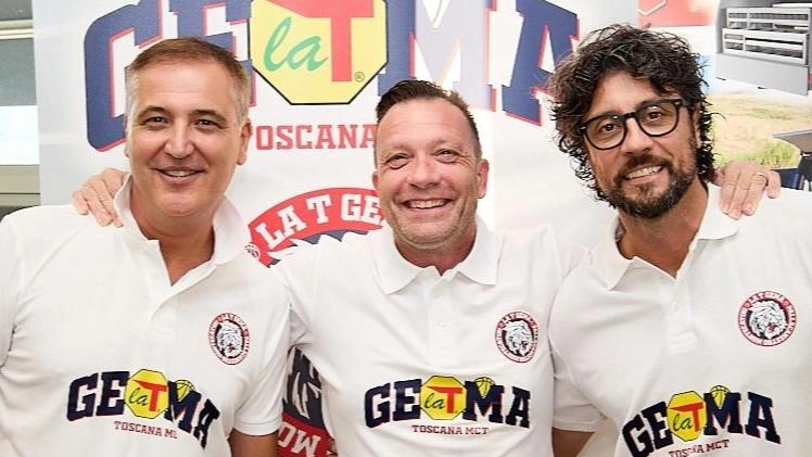 Guido Meini (primo da destra) insieme a Paolo Moricci e Alessandro Lulli Guido Meini (primo da destra) insieme a Paolo Moricci e Alessandro Lulli