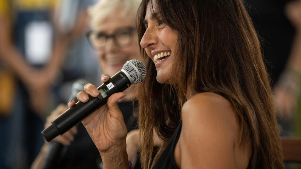 Ambra Angiolini durante l’incontro al Festival del cinema di mare