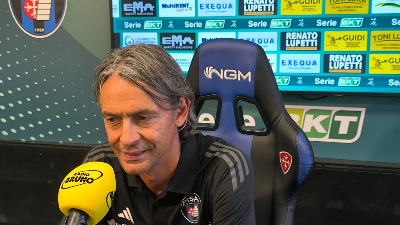 L'allenatore del Pisa Filippo Inzaghi
