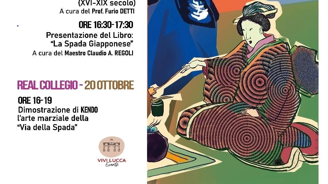 Festival giapponese a Lucca con cerimonia del Tè, conferenze e dimostrazioni di kendo. Ospiti illustri e programma dettagliato. Ingresso libero, evento supportato dal Comune di Lucca e organizzato dalla Scuola Kendo Lucca.