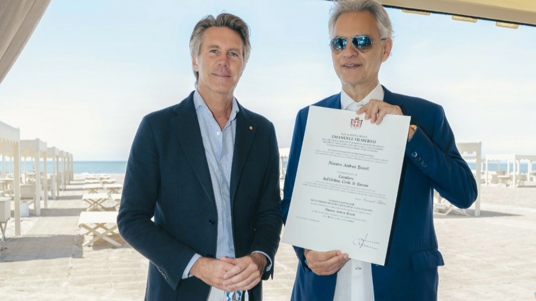 Andrea Bocelli diventa Cavaliere dell’Ordine Civile di Savoia