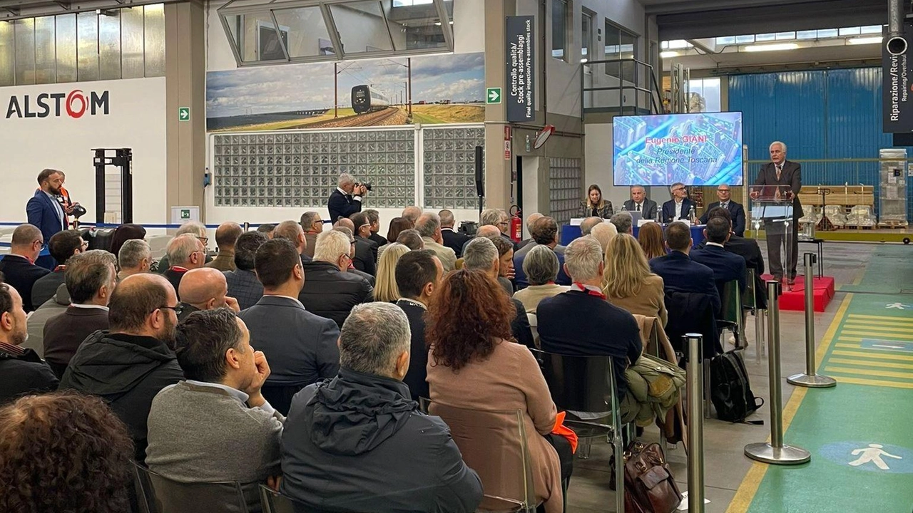 Un momento delle celebrazioni di Alstom per il centenario dello stabilimento di Firenze Un momento delle celebrazioni di Alstom per il centenario dello stabilimento di Firenze