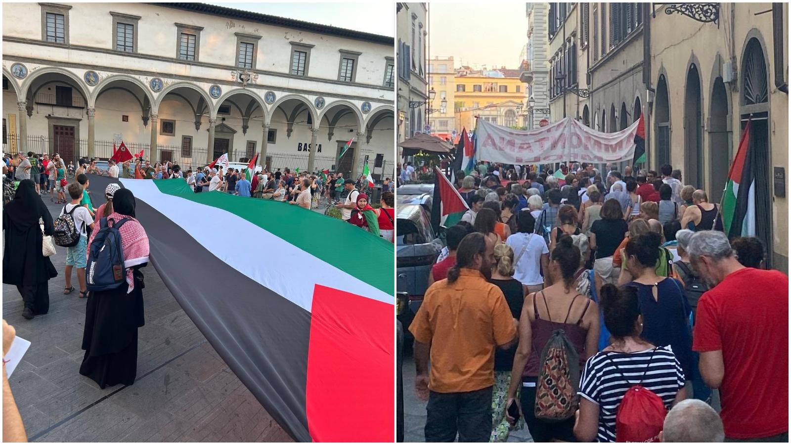 Firenze, la manifestazione per la pace: sfilata in centro, Giani e Funaro al corteo Firenze, la manifestazione per la pace: sfilata in centro, Giani e Funaro al corteo
