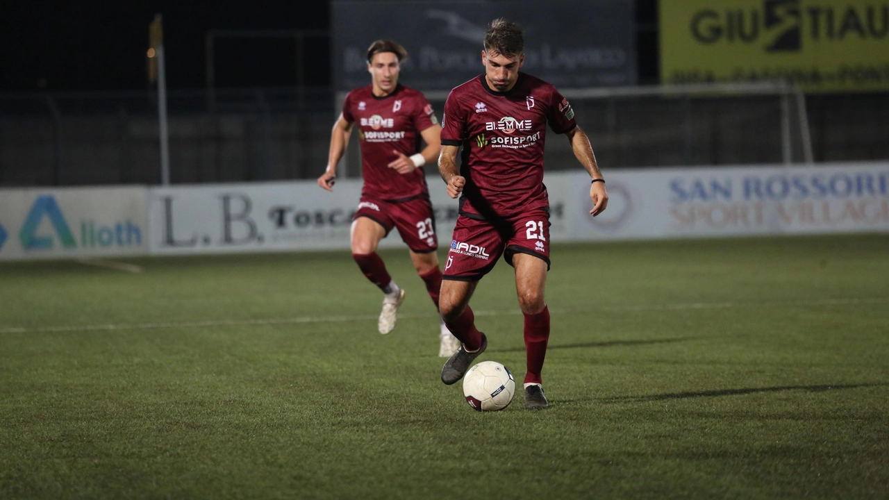 Gabriele Perretta in azione con la maglia granata (foto Bongianni/Germogli)