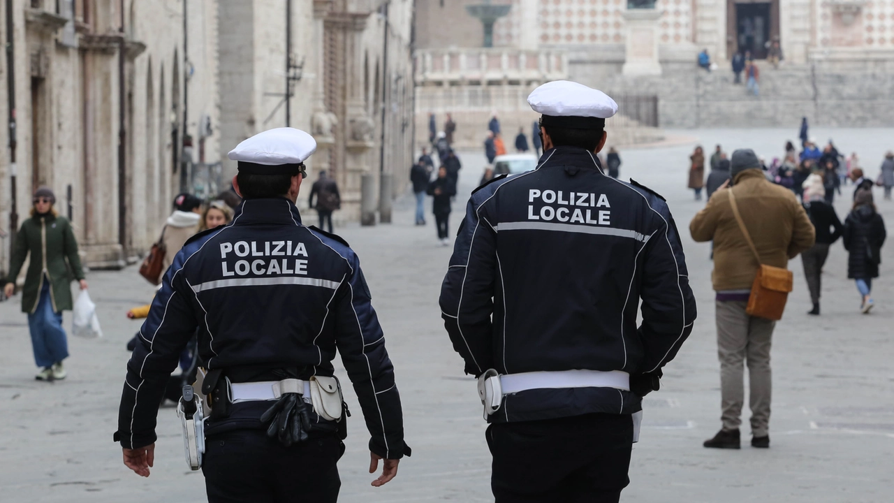 Paura di prima mattina nel cuore di Perugia vicino al corpo di guardia della polizia locale Paura di prima mattina nel cuore di Perugia vicino al corpo di guardia della polizia locale