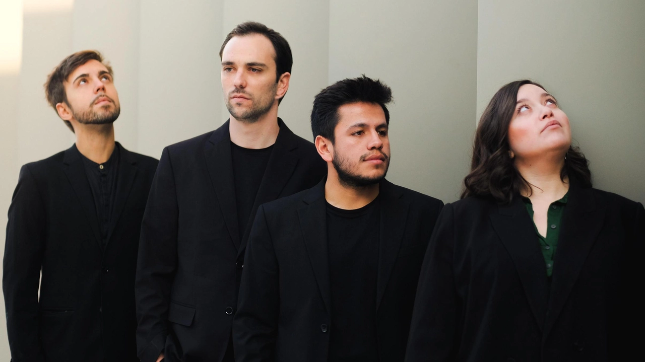 Fondato nel 2020 e con sede a Vienna, il Kandinsky Quartet è un giovane ensemble. In prima, Ignazio Alayza in uno scatto di Camilla Manfredini