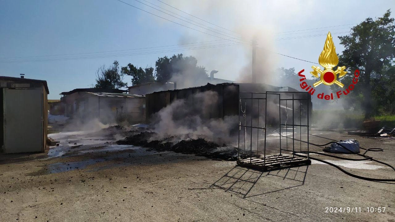 Vasto incendio a Bettona Vasto incendio a Bettona