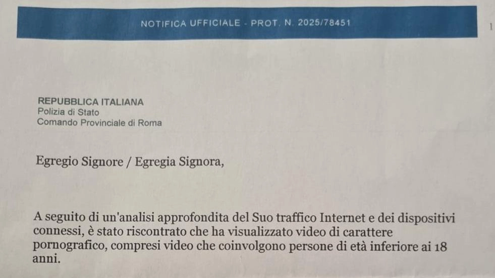 La falsa mail inviata dai truffatori La falsa mail inviata dai truffatori