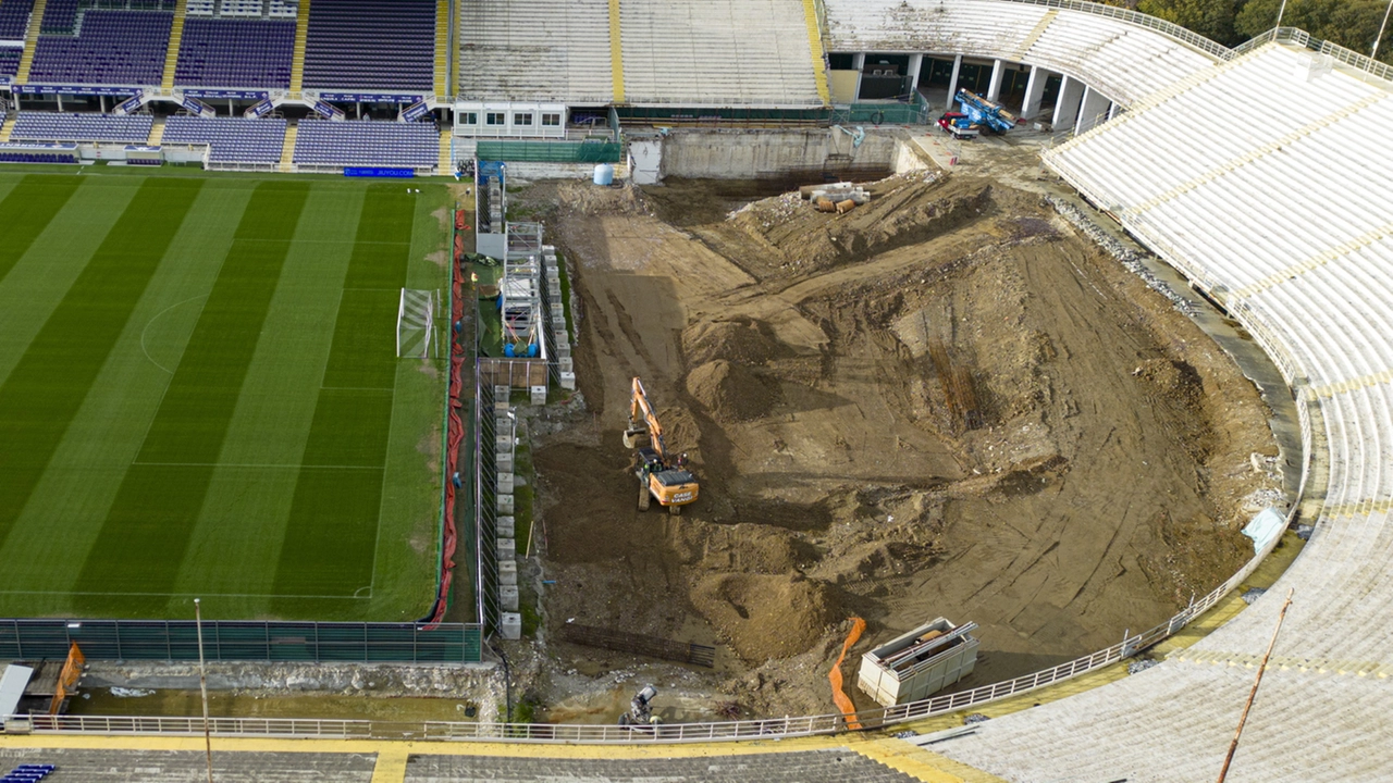 Il cantierone allo stadio Franchi