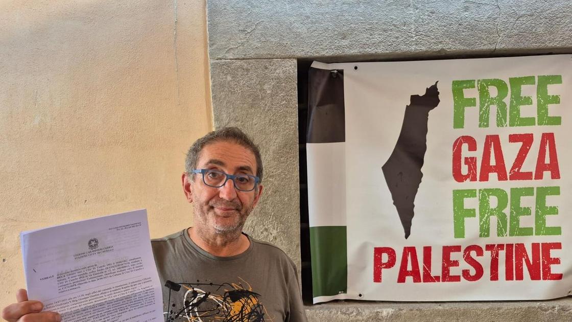 Lettera minatoria scritta in ebraico: "Via i manifesti pro Palestina" Lettera minatoria scritta in ebraico: "Via i manifesti pro Palestina"