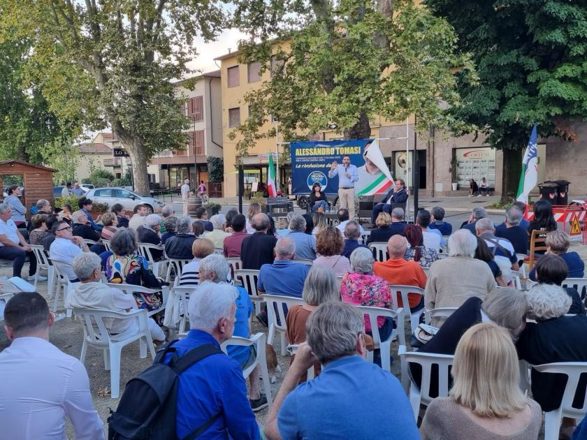 Grande soddisfazione per l’evento pubblico che il 29 agosto il Circolo di Fratelli d’Italia di Sansepolcro Grande soddisfazione per l’evento pubblico che il 29 agosto il Circolo di Fratelli d’Italia di Sansepolcro