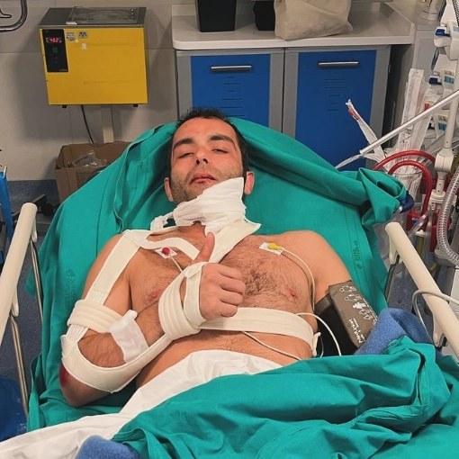 Danilo Petrucci in ospedale (Foto da Instagram)