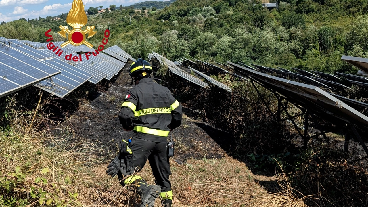 Incendio in un campo a Lastra a Signa: l'intervento dei vigili del fuoco Incendio in un campo a Lastra a Signa: l'intervento dei vigili del fuoco