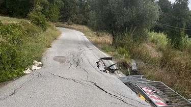 Un tratto di via San Piero in Vincio