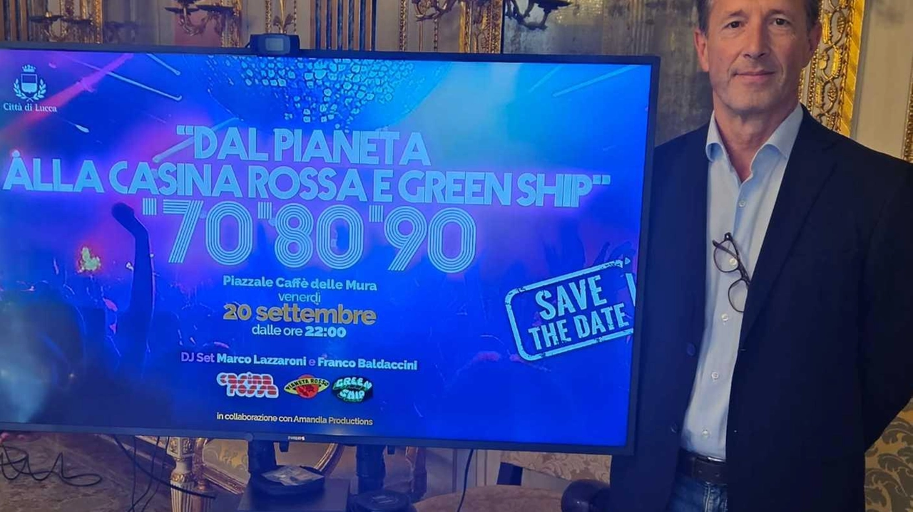 Torna a Lucca l'evento estivo dedicato alla musica dei locali storici degli anni '70, '80 e '90. Organizzato dall'amministrazione comunale, coinvolgerà la città con dj e sorprese, per rivivere l'atmosfera di quegli anni. Ingresso libero, inizio alle 22. Torna a Lucca l'evento estivo dedicato alla musica dei locali storici degli anni '70, '80 e '90. Organizzato dall'amministrazione comunale, coinvolgerà la città con dj e sorprese, per rivivere l'atmosfera di quegli anni. Ingresso libero, inizio alle 22.