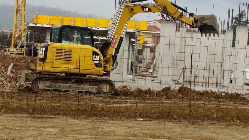 La prima parte del cantiere già aperto La prima parte del cantiere già aperto