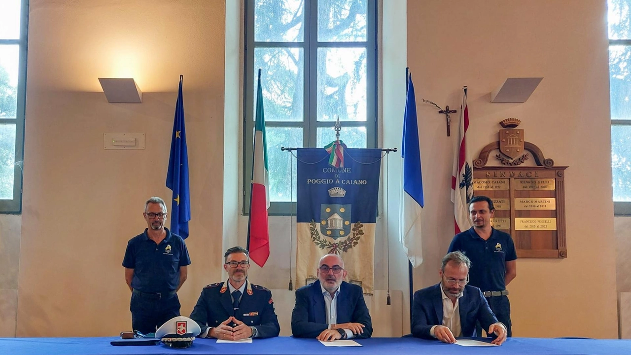 Il comandante Berti con Palandri Il comandante Berti con Palandri