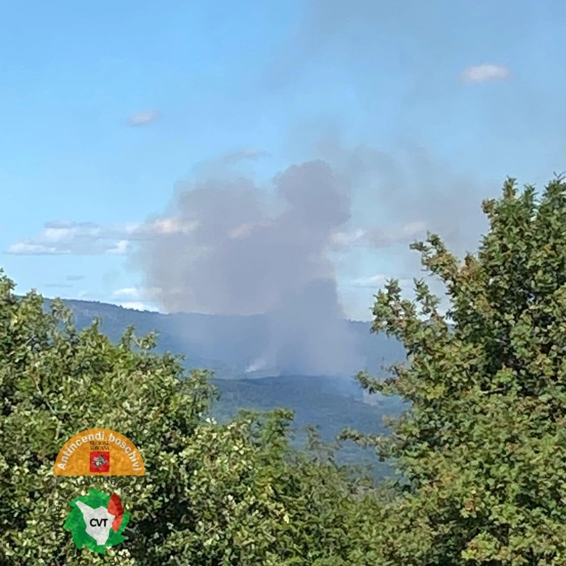 L'incendio nel comune di Scansano