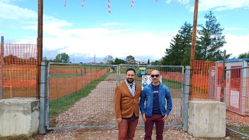 Il sindaco Prestanti e l’ingegner Venturi alla cassa di espansione