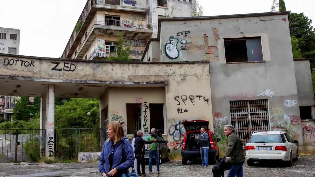 L’ex. sanatorio Banti di Vaglia in stato di. degrado in una foto del 2023