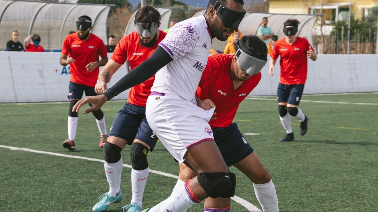 Quartotempo Firenze durante l'European Blind Football League (FB: Quelli che il Futsal)
