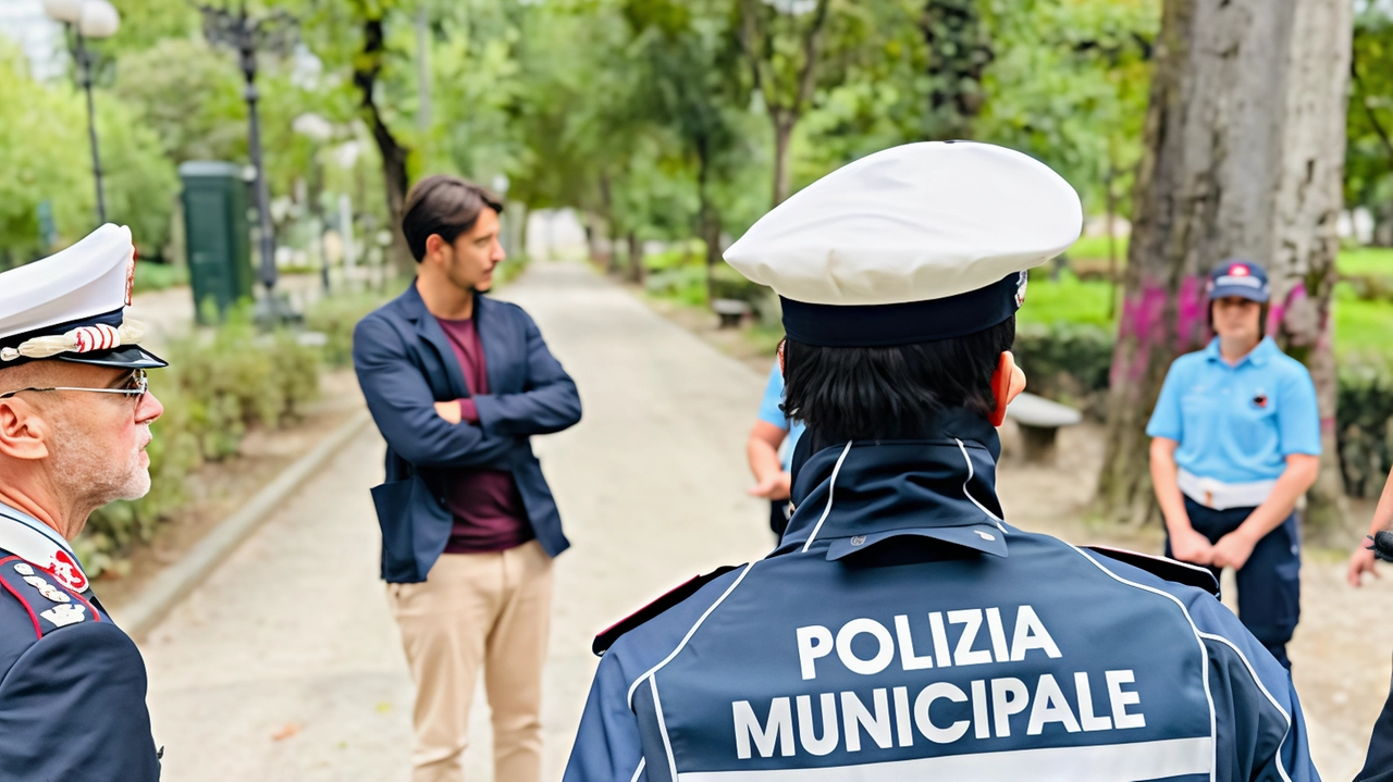 L’assessore alla sicurezza Andrea Giorgio con la Pol-Cascine L’assessore alla sicurezza Andrea Giorgio con la Pol-Cascine