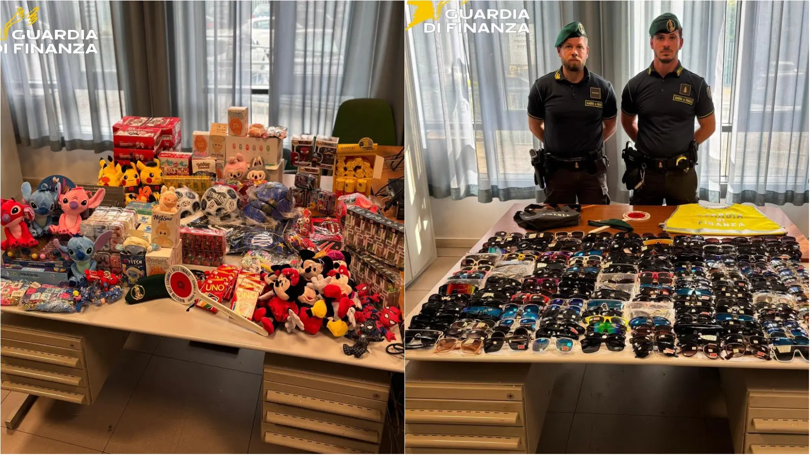 Peluche, telefoni e accessori griffati, ma sono falsi. Stroncato giro d’affari da 250mila euro