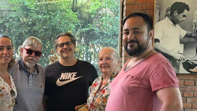 Smuraglia, Cecchi, Stefania Martini, il sindaco Prestanti. E la foto di Quinto Martini Smuraglia, Cecchi, Stefania Martini, il sindaco Prestanti. E la foto di Quinto Martini