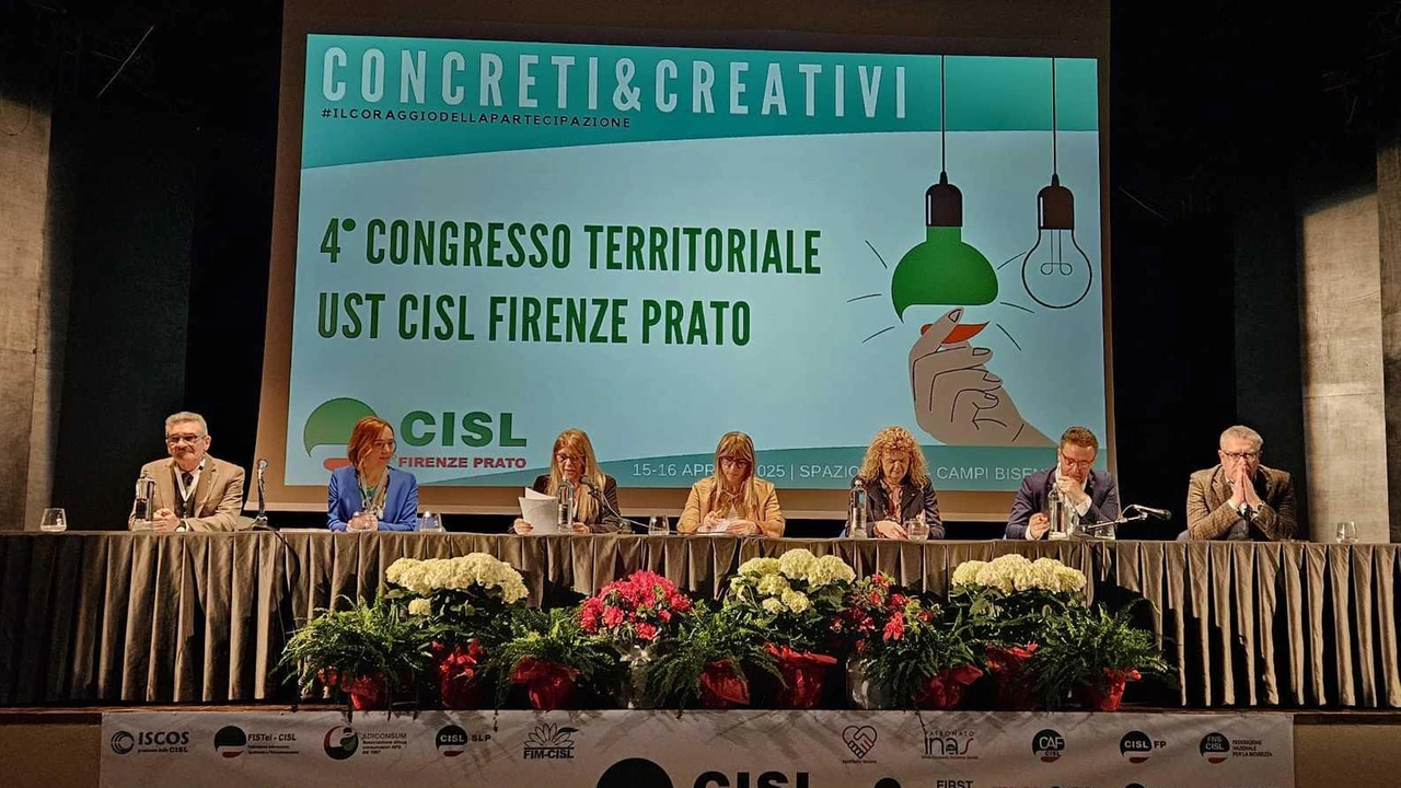 Congresso della Cisl Firenze-Prato in corso a Spazio reale a San Donnino Ieri la relazione del segretario Fabio Franchi