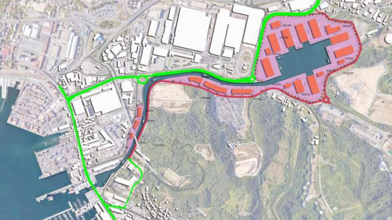 Un rendering progettuale della nuova darsena nell’area dell’ex centrale Un rendering progettuale della nuova darsena nell’area dell’ex centrale