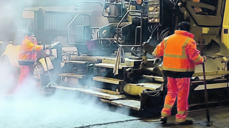 Operai la lavoro di notte in via Calamandrei per limitare i disagi al traffico Operai la lavoro di notte in via Calamandrei per limitare i disagi al traffico