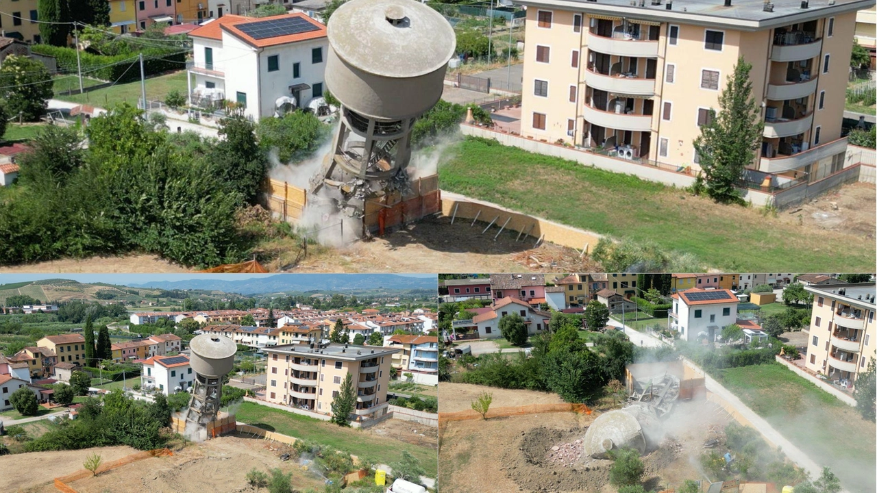 La torre idrica di Marcignana abbattuta La torre idrica di Marcignana abbattuta