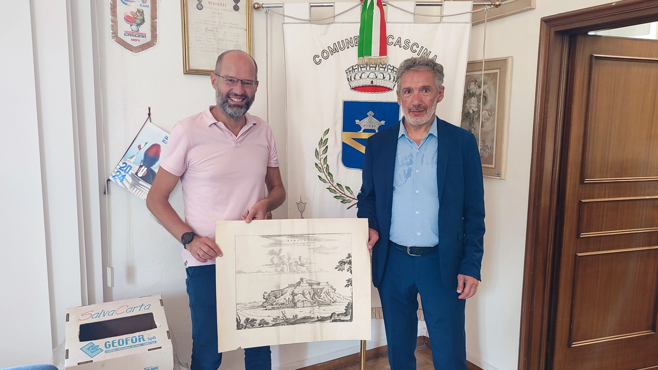 Il sindaco Michelangelo Betti e il dottor Franco Caridi