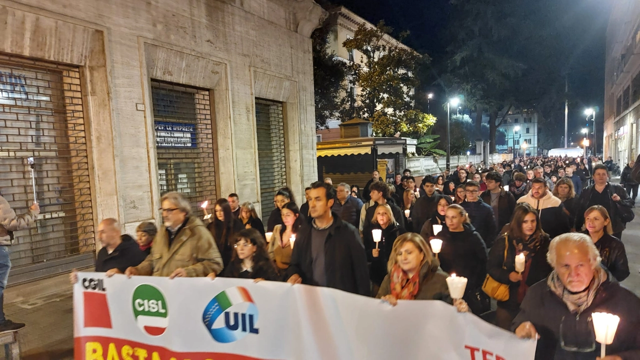 Fiaccolata a Terni contro le morti sul lavoro