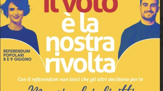 La locandina del referendum