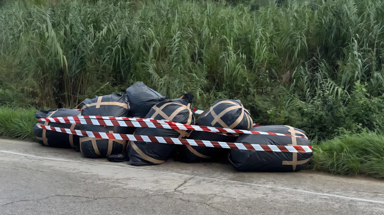 Rifiuti abbandonati in via Lombarda