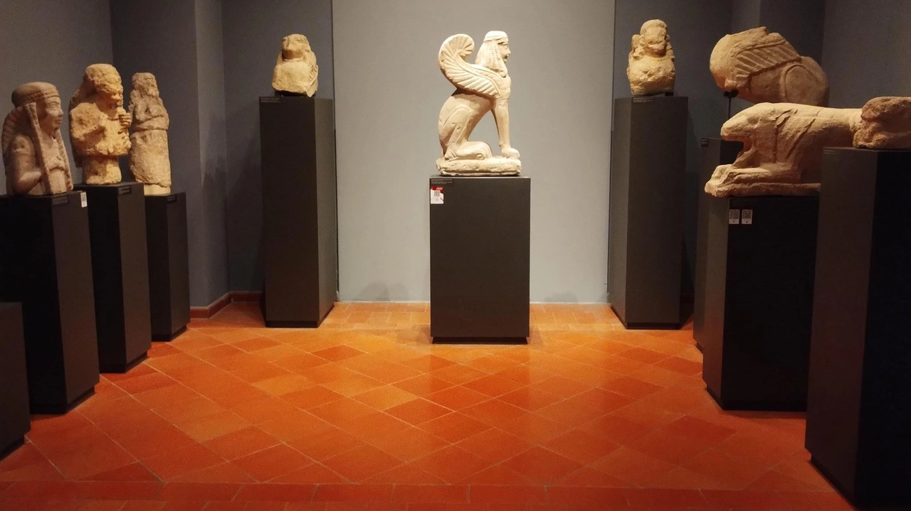 Sala delle Sculture al Museo. nazionale Etrusco di Chiusi dove sarà allestita la mostra sul «Mito di Andromeda»