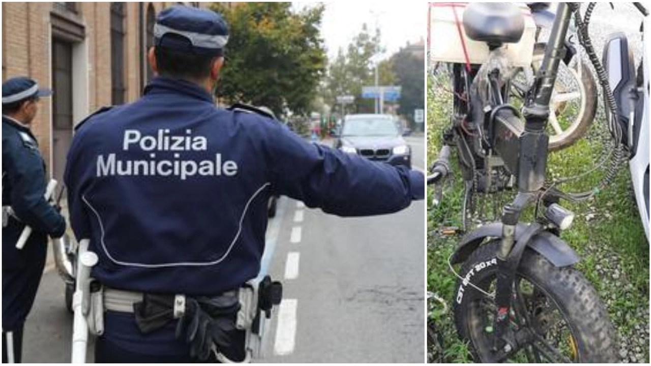 Le bici truccate scoperte dalla municipale Le bici truccate scoperte dalla municipale
