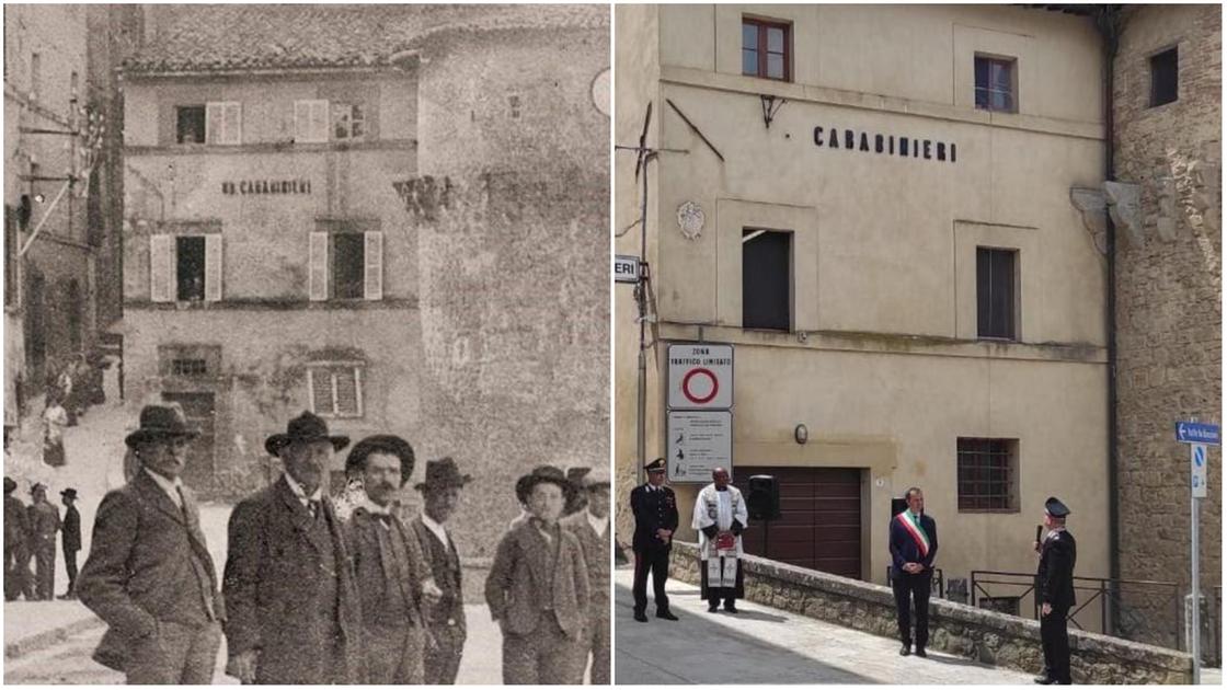 Ritrovata e restaurata la storica insegna dei carabineri, ora è di nuovo nella sua sede