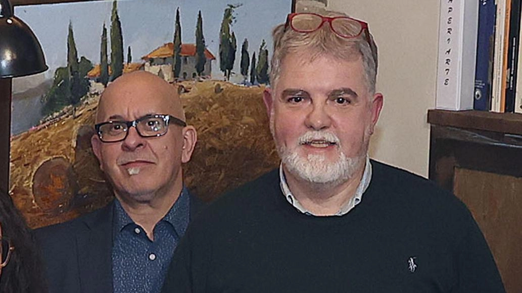 Riccardo Cerpi e Alessandro Pagliai con il libro Riccardo Cerpi e Alessandro Pagliai con il libro