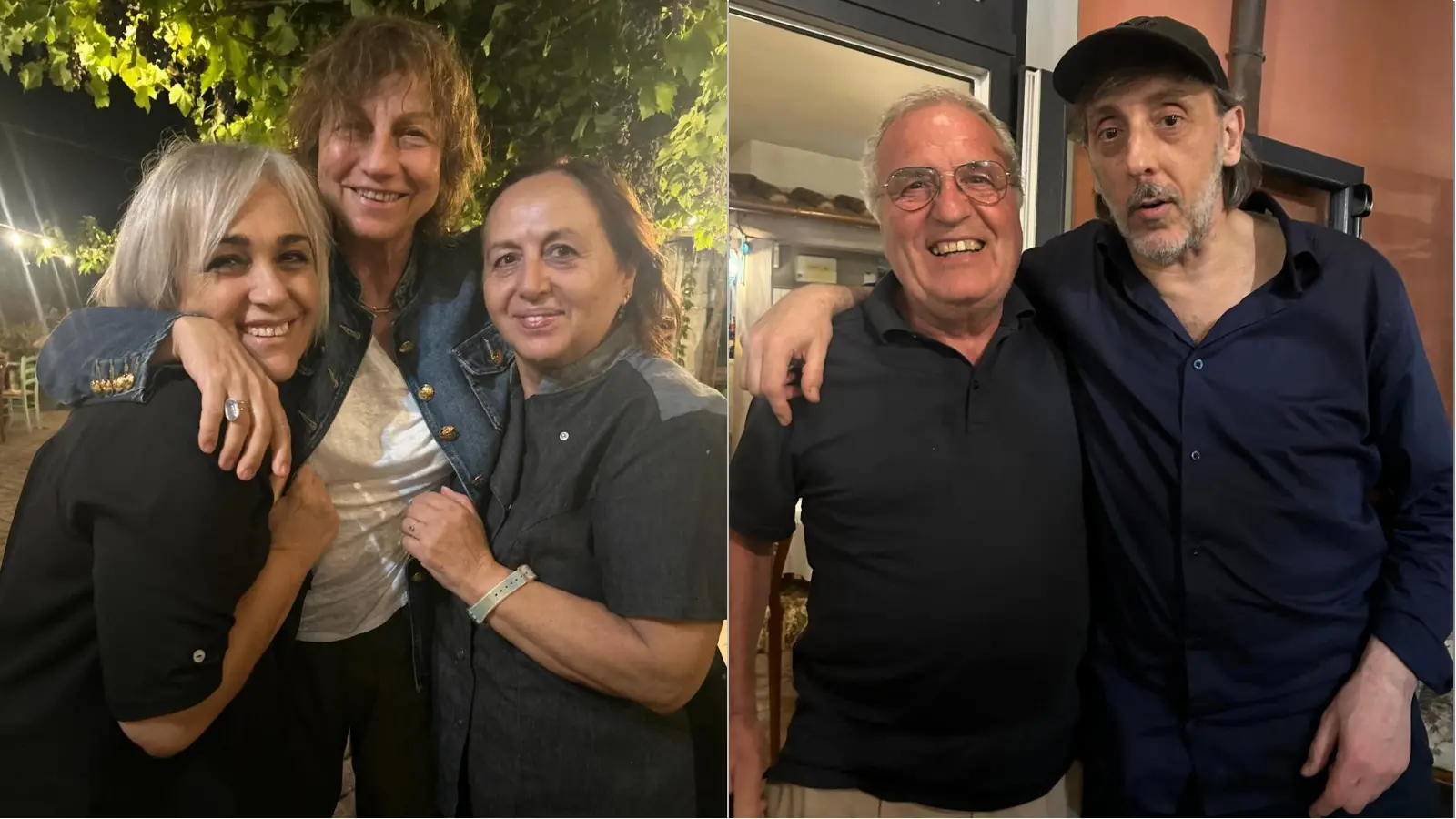 La cena dopo il concerto. Gianna Nannini a tavola con Ceccherini alla Lanterna Blu