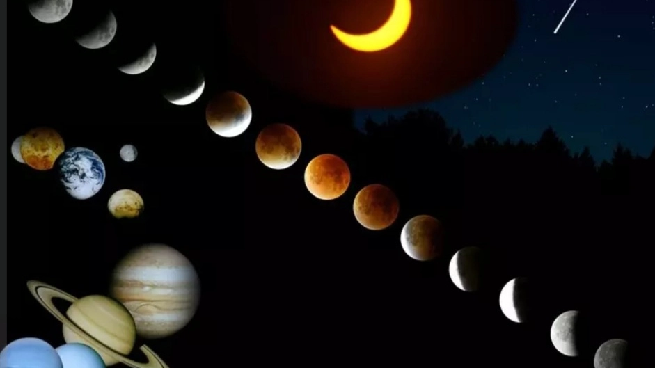 Nel 2025 eclissi totale di Luna e parziale di Sole, pianeti e meteore (foto da Ansa)