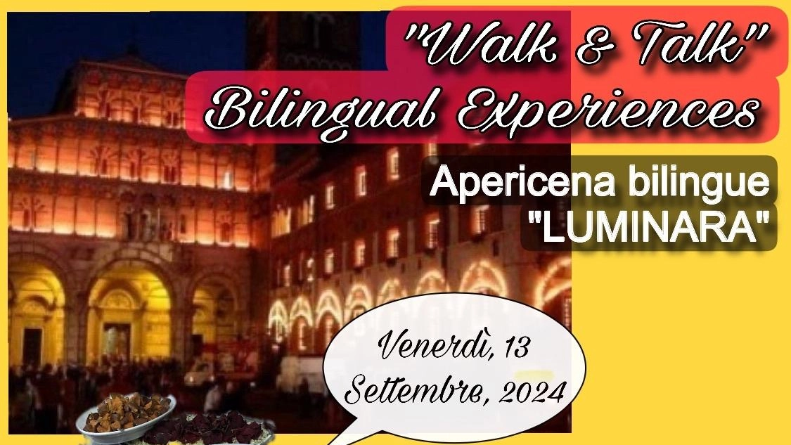 “Unisciti a noi per un aperitivo bilingue divertente prima della Luminara“. E’ il simpatico invito per venerdì 13 della Scuola... “Unisciti a noi per un aperitivo bilingue divertente prima della Luminara“. E’ il simpatico invito per venerdì 13 della Scuola...