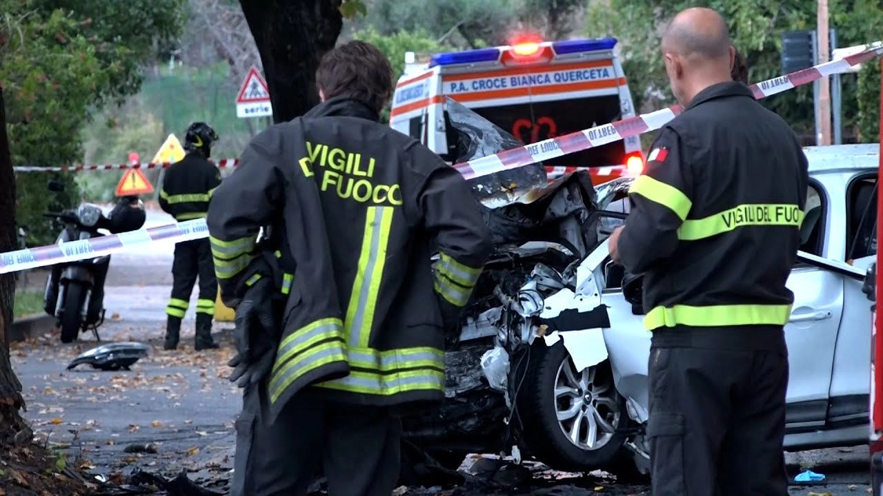 Lo schianto avvenuto sulla Sarzanese a Pietrasanta dove perse la vita l’agente della municipale Anna Lucarini Lo schianto avvenuto sulla Sarzanese a Pietrasanta dove perse la vita l’agente della municipale Anna Lucarini