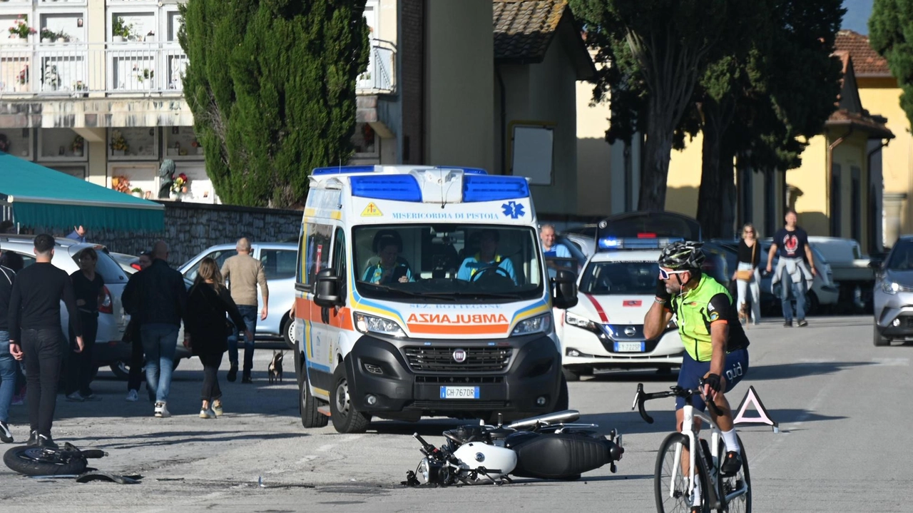 L’incidente di ieri pomeriggio (foto Castellani) L’incidente di ieri pomeriggio (foto Castellani)