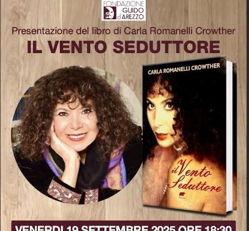 ad arezzo l8217attrice carla romanelli crowther presenta il nuovo libro il vento seduttore