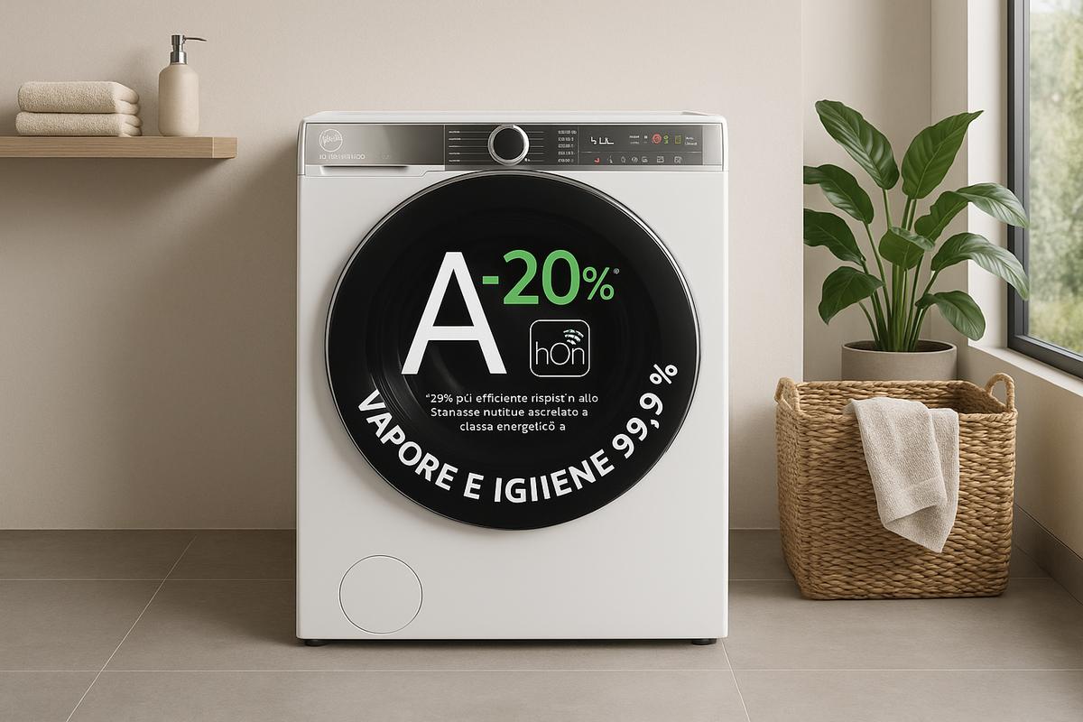 Bucato perfetto e gran risparmio con la lavatrice Hoover Classe A in offerta su Amazon Bucato perfetto e gran risparmio con la lavatrice Hoover Classe A in offerta su Amazon