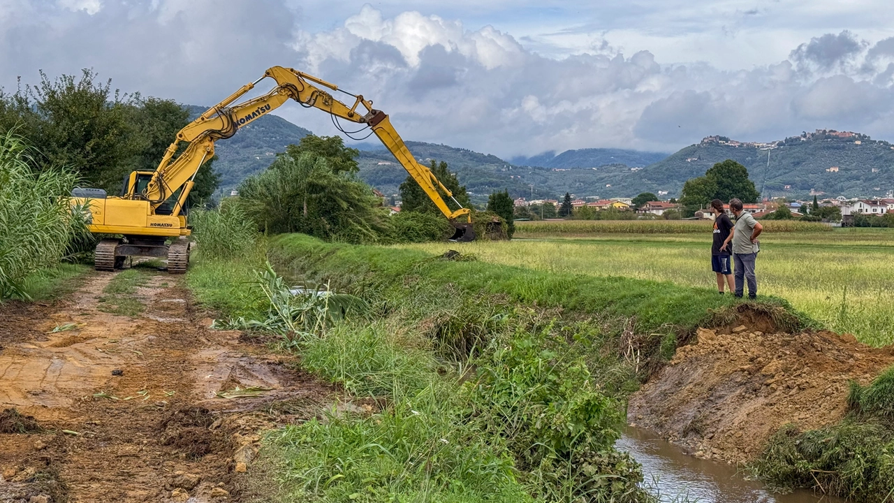 I lavori di somma urgenza sul rio Spinello (Goiorani)